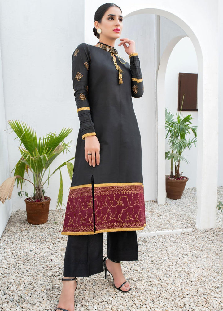 Fashion Porters Luxury Pret  Khaadi Silk 3 Piece Dress FP21RW WUS21-RS3V