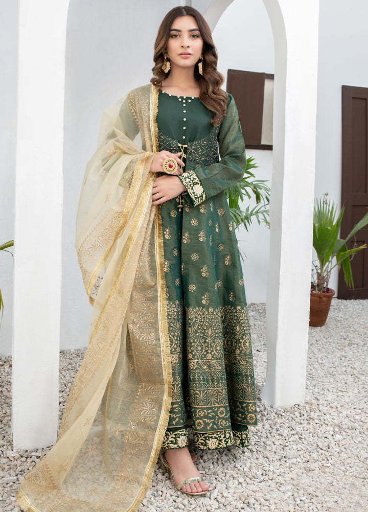 Fashion Porters Luxury Pret  Khaadi Zari Net 2 Piece Dress FP21RW WUS21-RS7