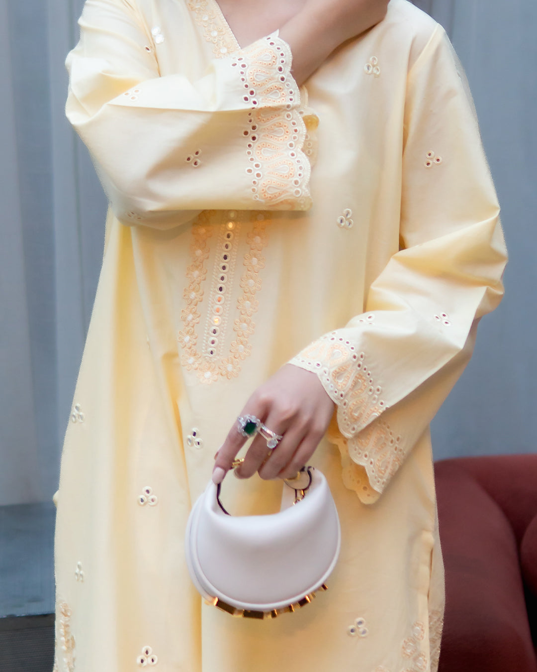 Rashid Textiles Women RTW Embroidered Lawn 2 Piece Suit D-02 Yellow - Casual Collection