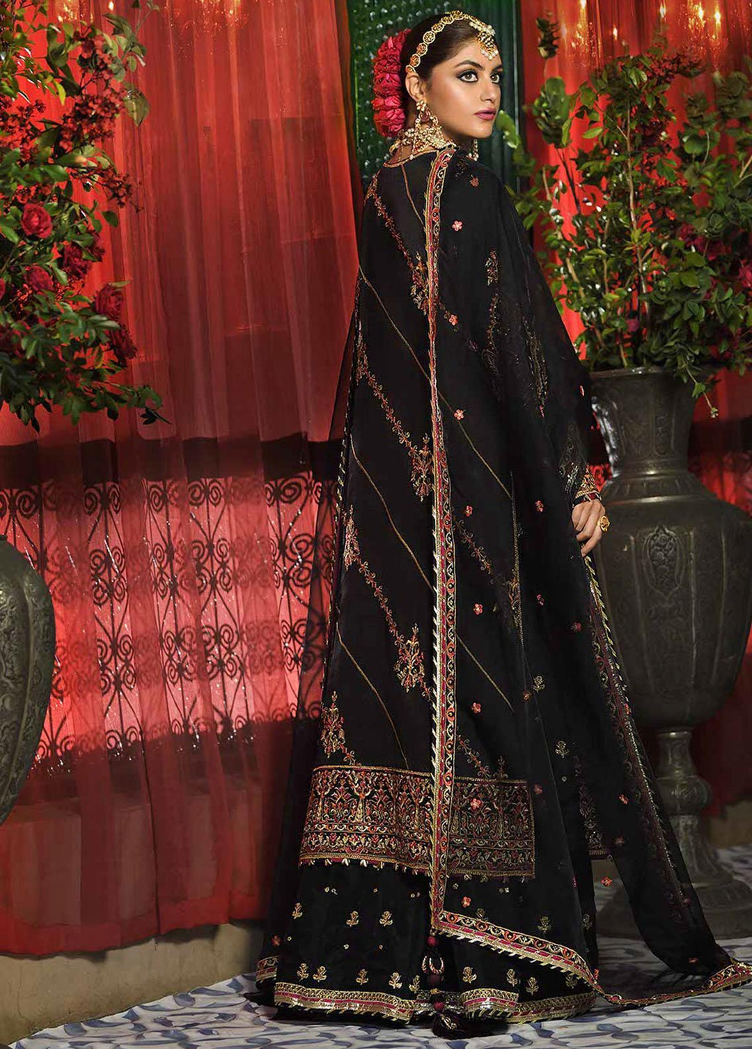 Rasm by Asim Jofa Embroidered Silk Suits Unstitched 3 Piece AJ22R AJR-16 - Wedding Collection