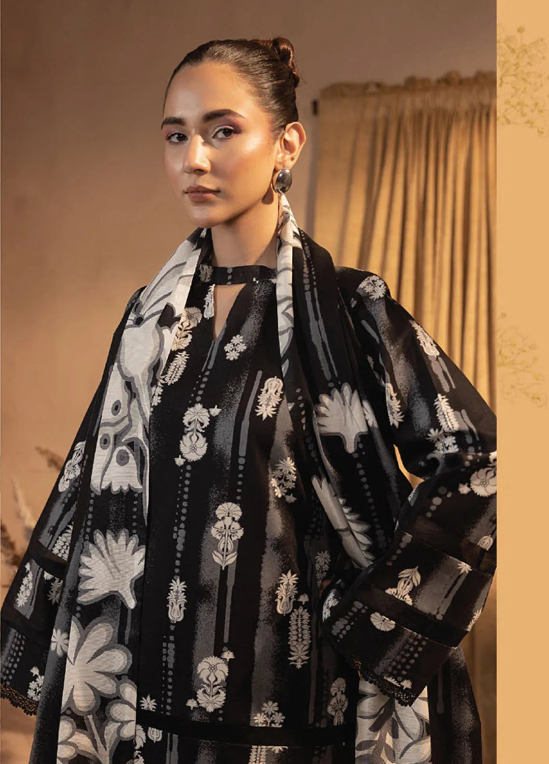 Humdum Winter Raya by Humdum Printed Khaddar Suits Unstitched 3 Piece HD24RU D-03 ...