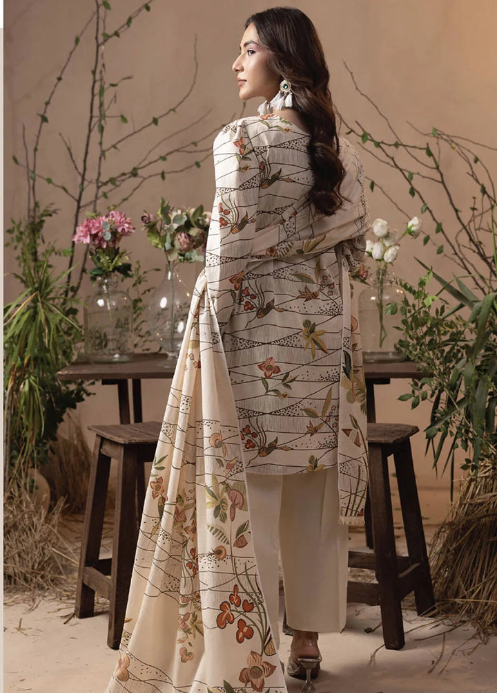 Raya by Humdum Printed Khaddar Suits Unstitched 3 Piece HD24RU D-04 - Winter Collection