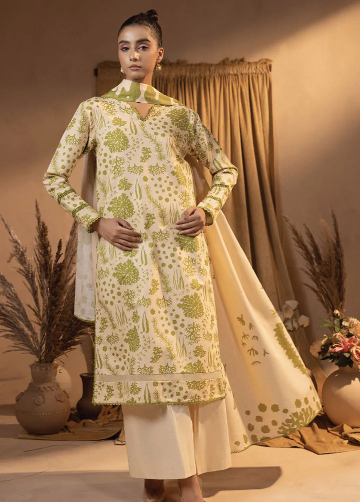 Raya by Humdum Printed Khaddar Suits Unstitched 3 Piece HD24RU D-07 - Winter Collection