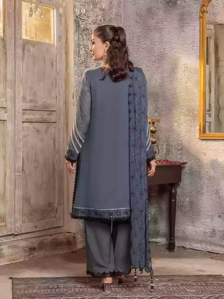 Salitex Unstitched Embroidered Chiffon 3 Piece Suit SUNW7CH074UT - Festive Collection