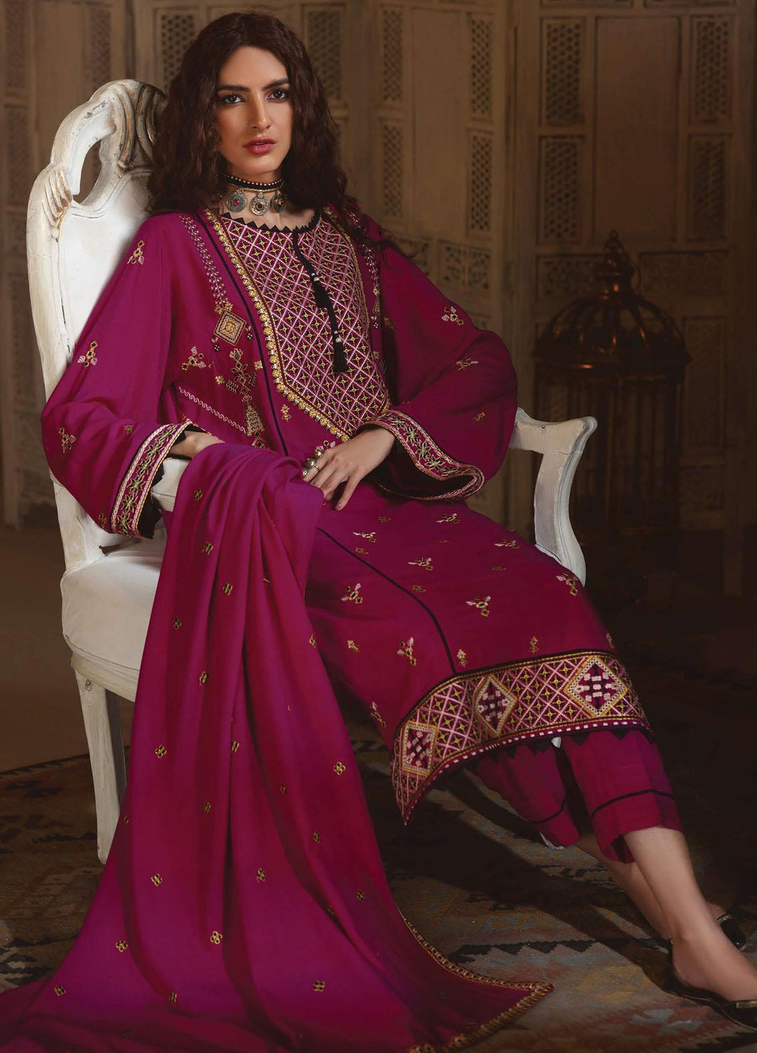 Rayon by Sifa  Embroidered  Suits Unstitched 3 Piece SF21RW SR21-01 Iris - Winter Collection