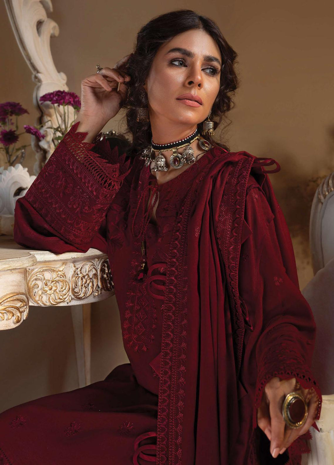 Rayon by Sifa  Embroidered  Suits Unstitched 3 Piece SF21RW SR21-03 Maya - Winter Collection