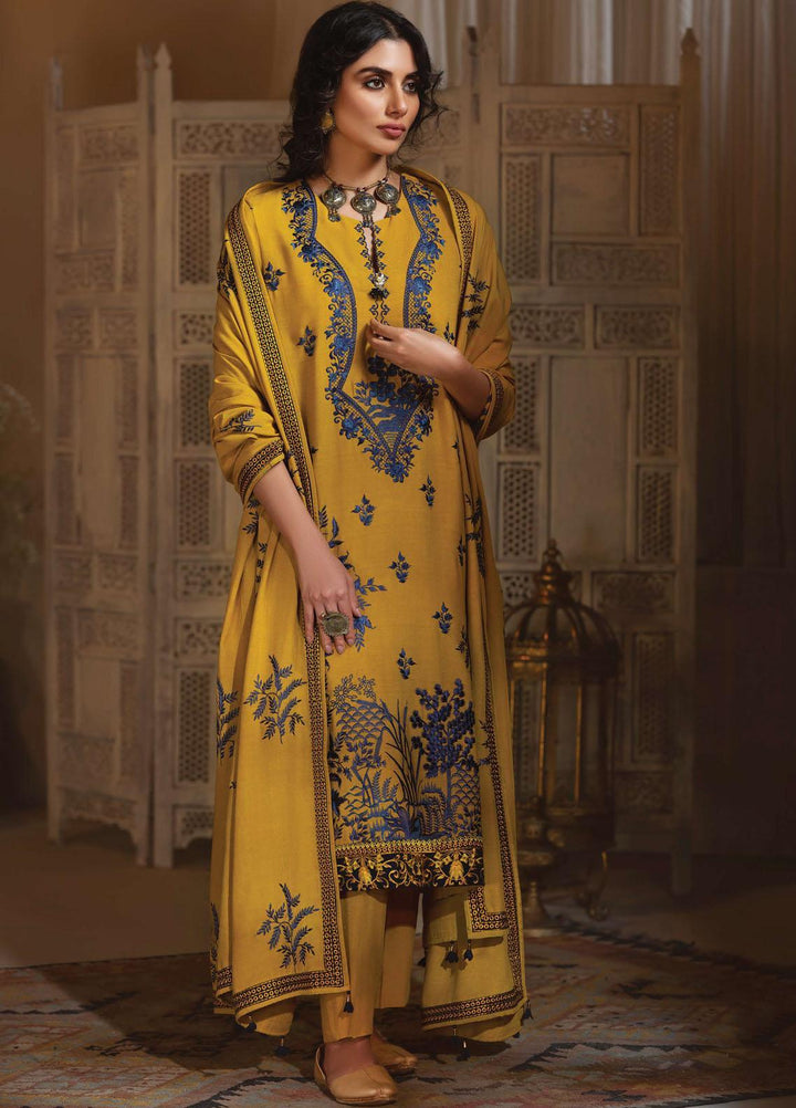 Rayon by Sifa  Embroidered  Suits Unstitched 3 Piece SF21RW SR21-04 Autumn Blue - Winter Collection
