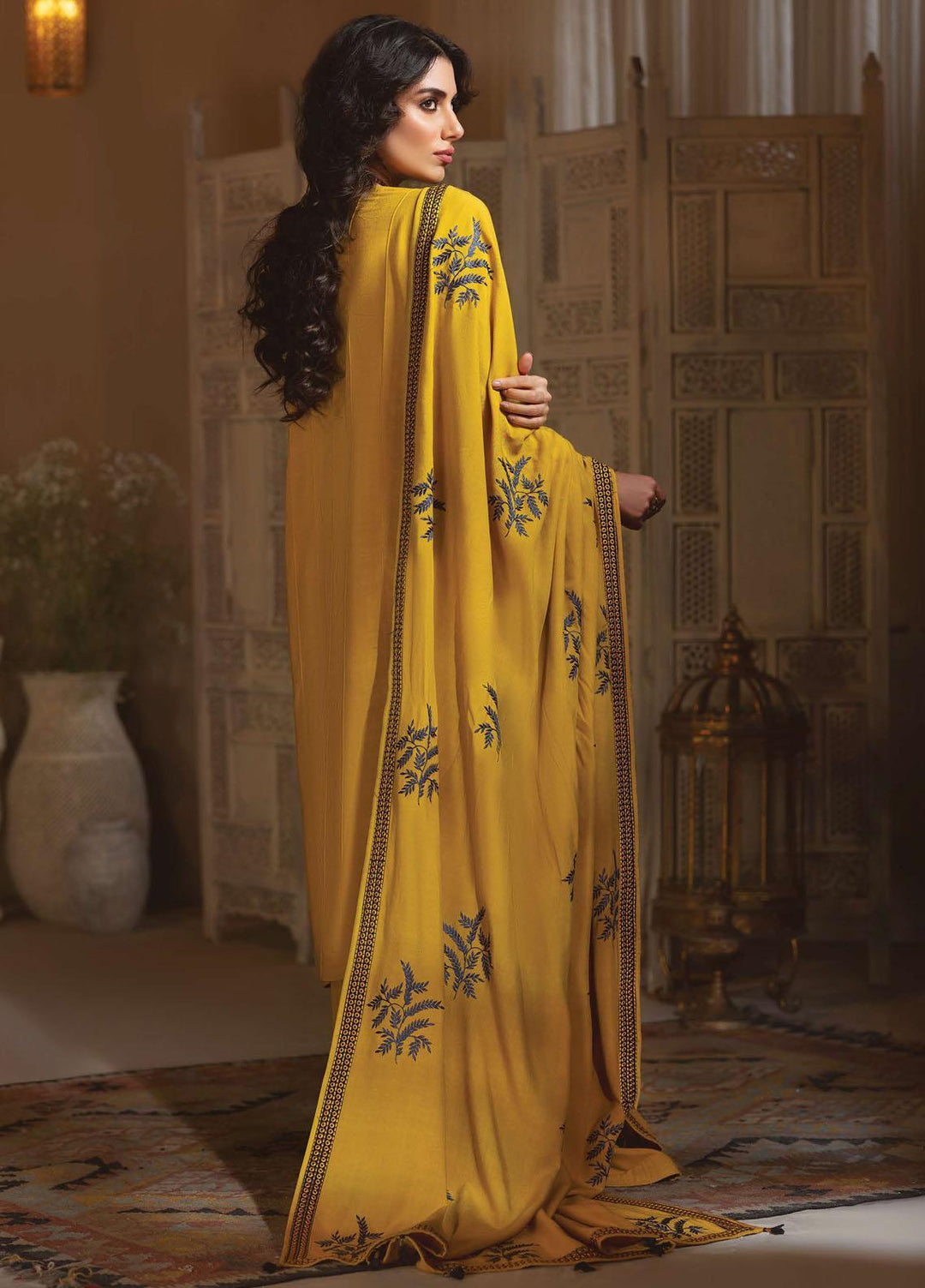 Rayon by Sifa  Embroidered  Suits Unstitched 3 Piece SF21RW SR21-04 Autumn Blue - Winter Collection