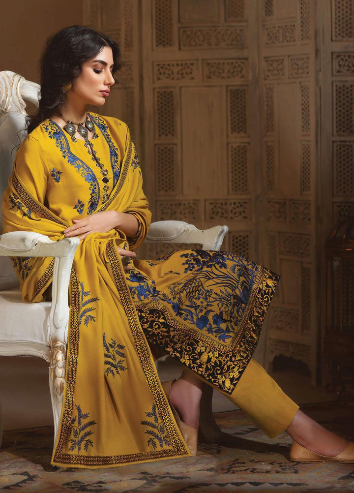 Rayon by Sifa  Embroidered  Suits Unstitched 3 Piece SF21RW SR21-04 Autumn Blue - Winter Collection