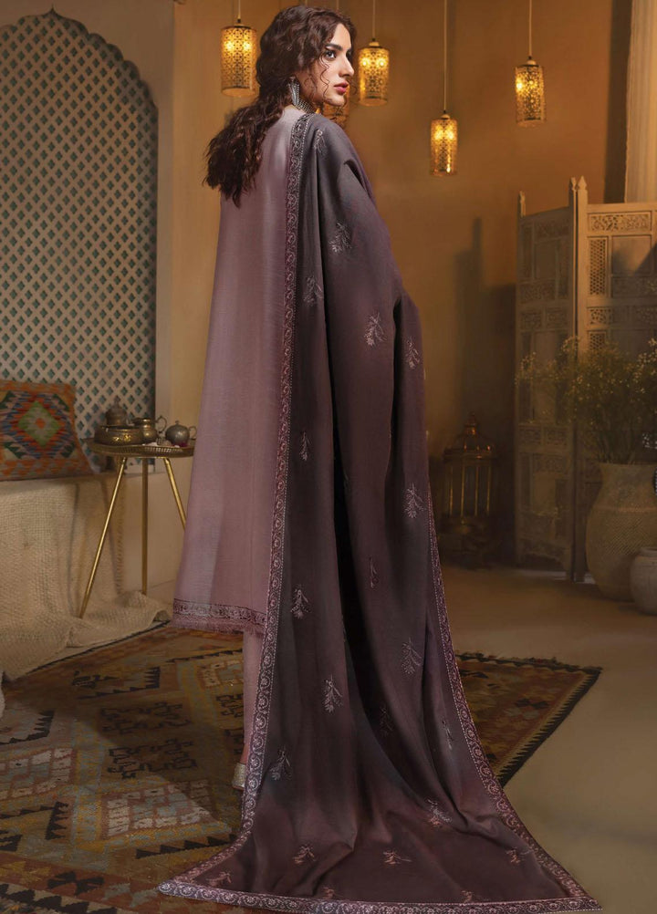Rayon by Sifa  Embroidered  Suits Unstitched 3 Piece SF21RW SR21-05 Mauve Petal - Winter Collection