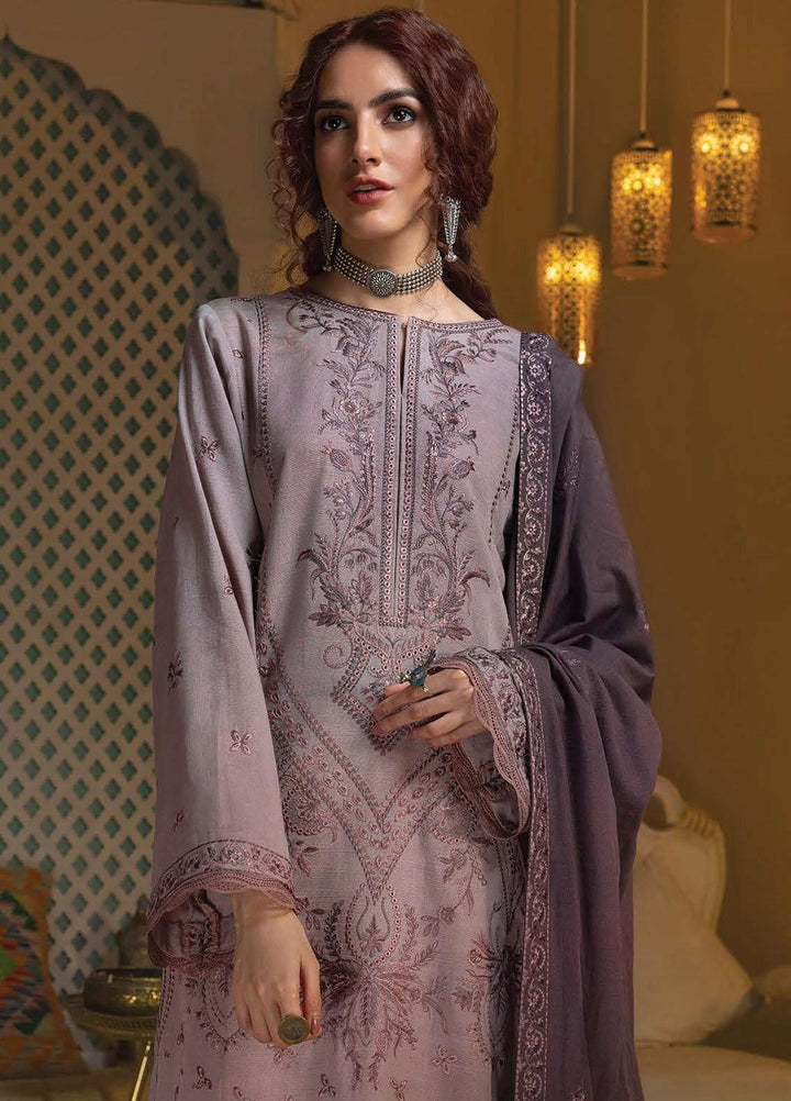 Rayon by Sifa  Embroidered  Suits Unstitched 3 Piece SF21RW SR21-05 Mauve Petal - Winter Collection