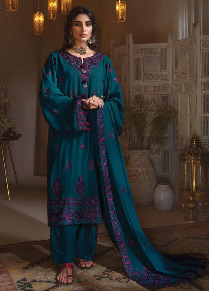Rayon by Sifa  Embroidered  Suits Unstitched 3 Piece SF21RW SR21-07 Teal Ocean - Winter Collection