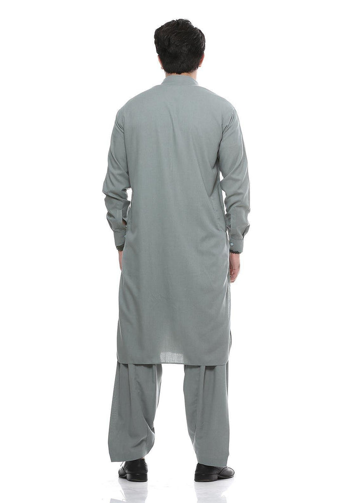 Real Image Wash N Wear Formal Kurta Shalwar for Men -  P-52Green