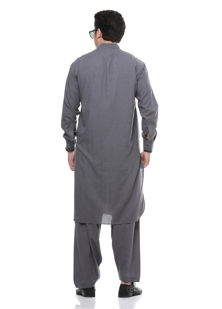 Real Image Wash N Wear Formal Men Kurta Shalwar -  P-52Grey
