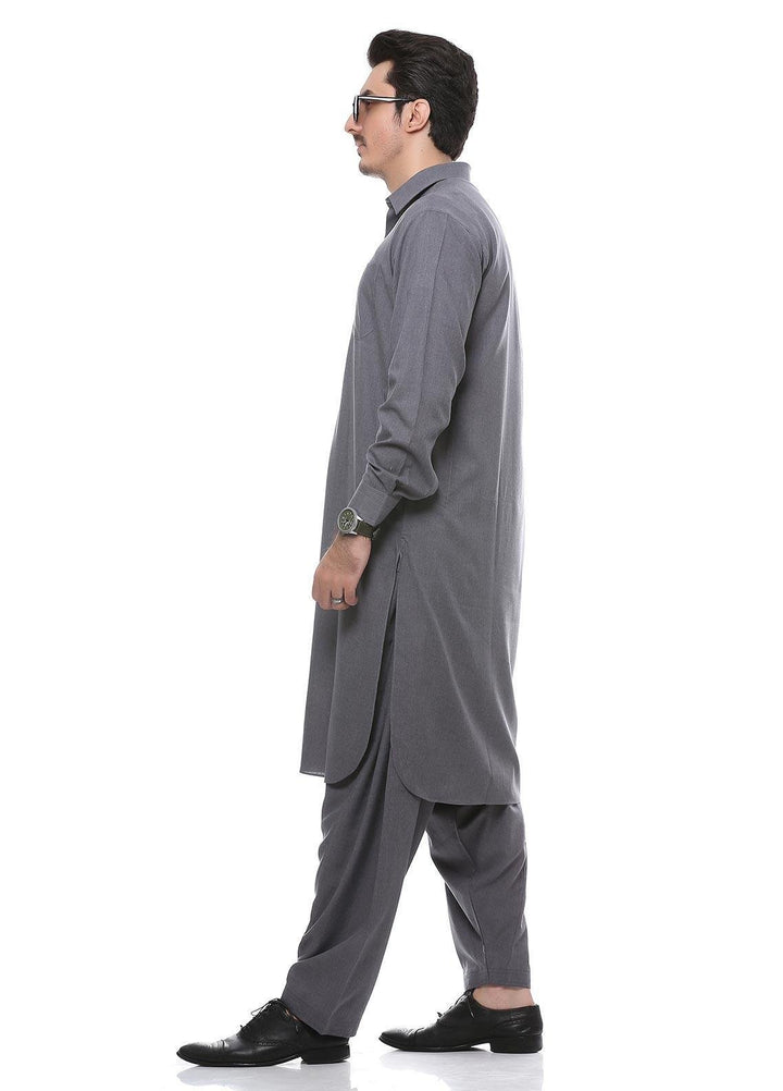 Real Image Wash N Wear Formal Men Kurta Shalwar -  P-52Grey