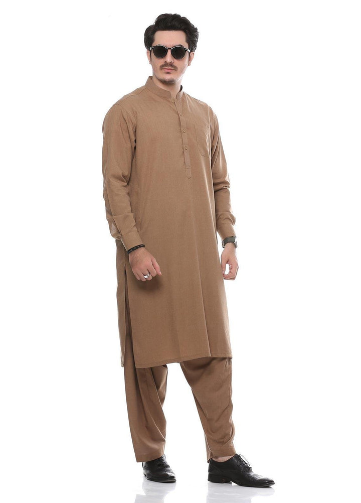 Real Image Wash N Wear Formal Men Kurta Shalwar -  P-52SC Copper