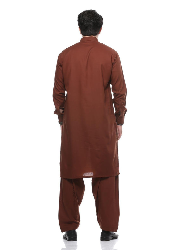 Real Image Wash N Wear Formal Kurta Shalwar for Men -  P-51Sc Copper