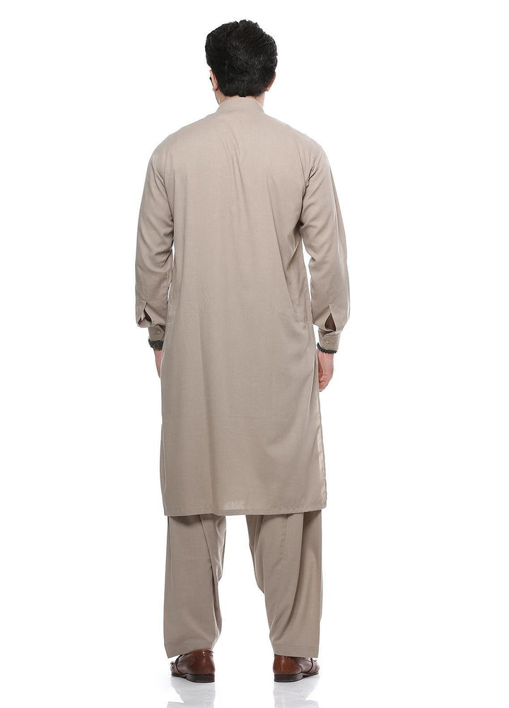 Real Image Wash N Wear Formal Kurta Shalwar for Men -  P-52Sc Fawn