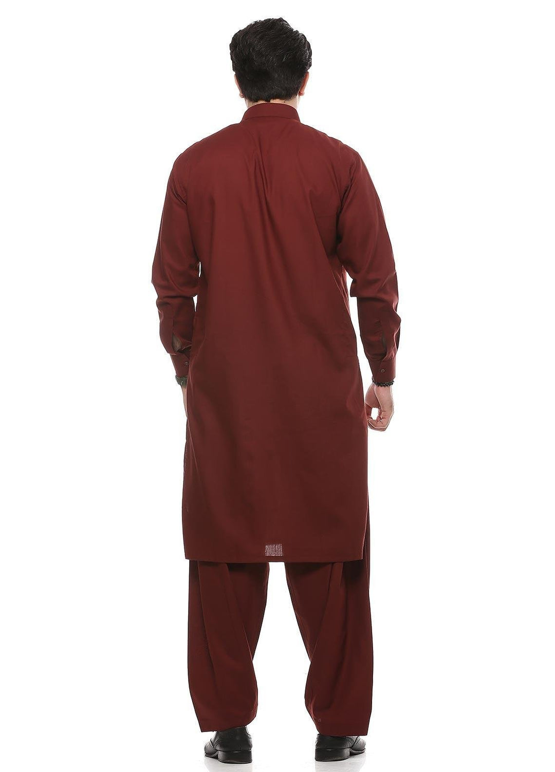 Real Image Wash N Wear Formal Men Kurta Shalwar -  P-51Sc Rust
