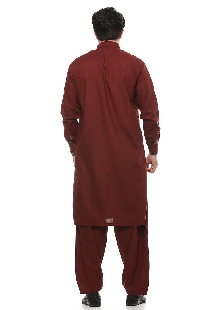 Real Image Wash N Wear Formal Men Kurta Shalwar -  P-51Sc Rust