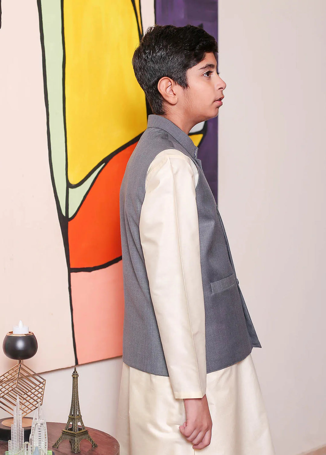 Real Image Formal Boys Fancy Waistcoat - OKW-030