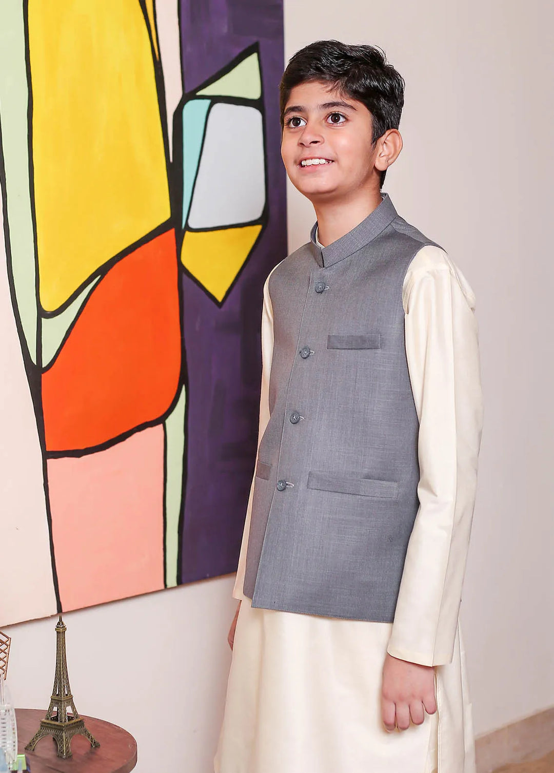 Real Image Formal Boys Fancy Waistcoat - OKW-030