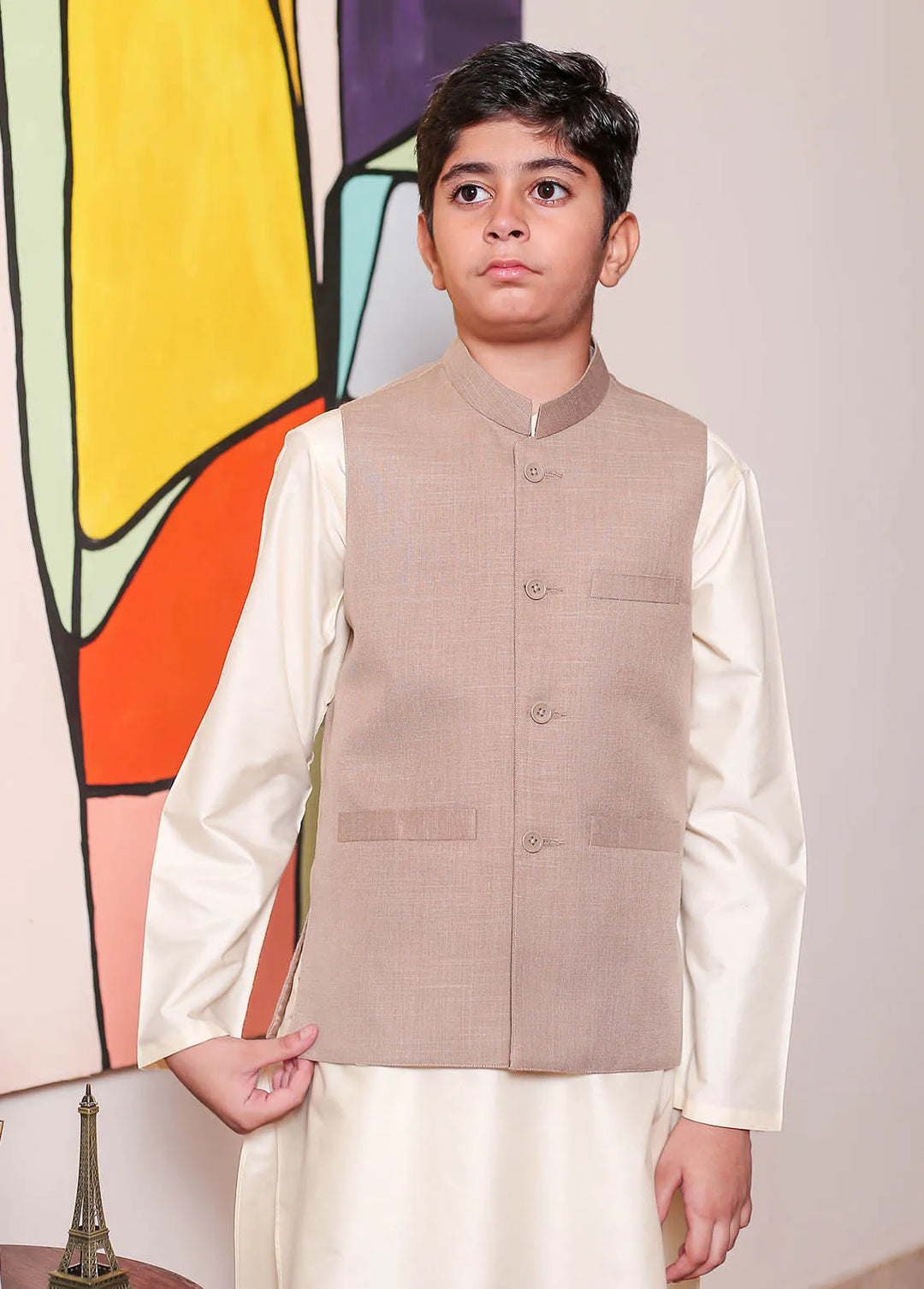 Real Image Formal Boys Fancy Waistcoat - OKW-036