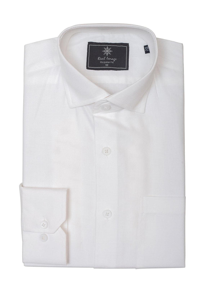 Real Image Cotton Formal Shirts for Men -  RG-001 Pearl White