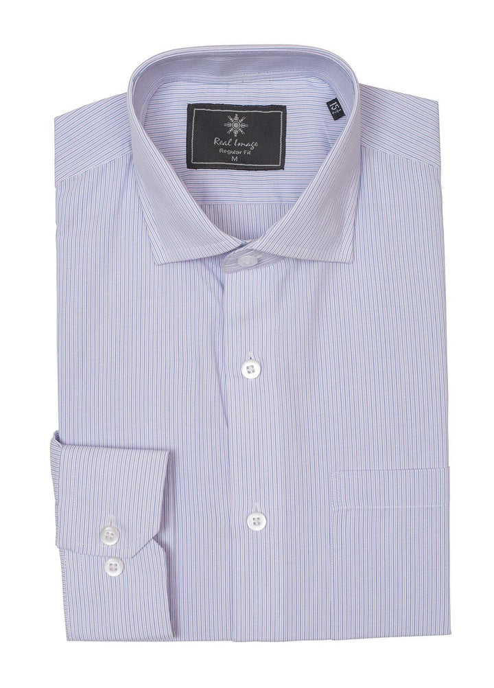Real Image Cotton Formal Shirts for Men -  RG-003 L-Purple