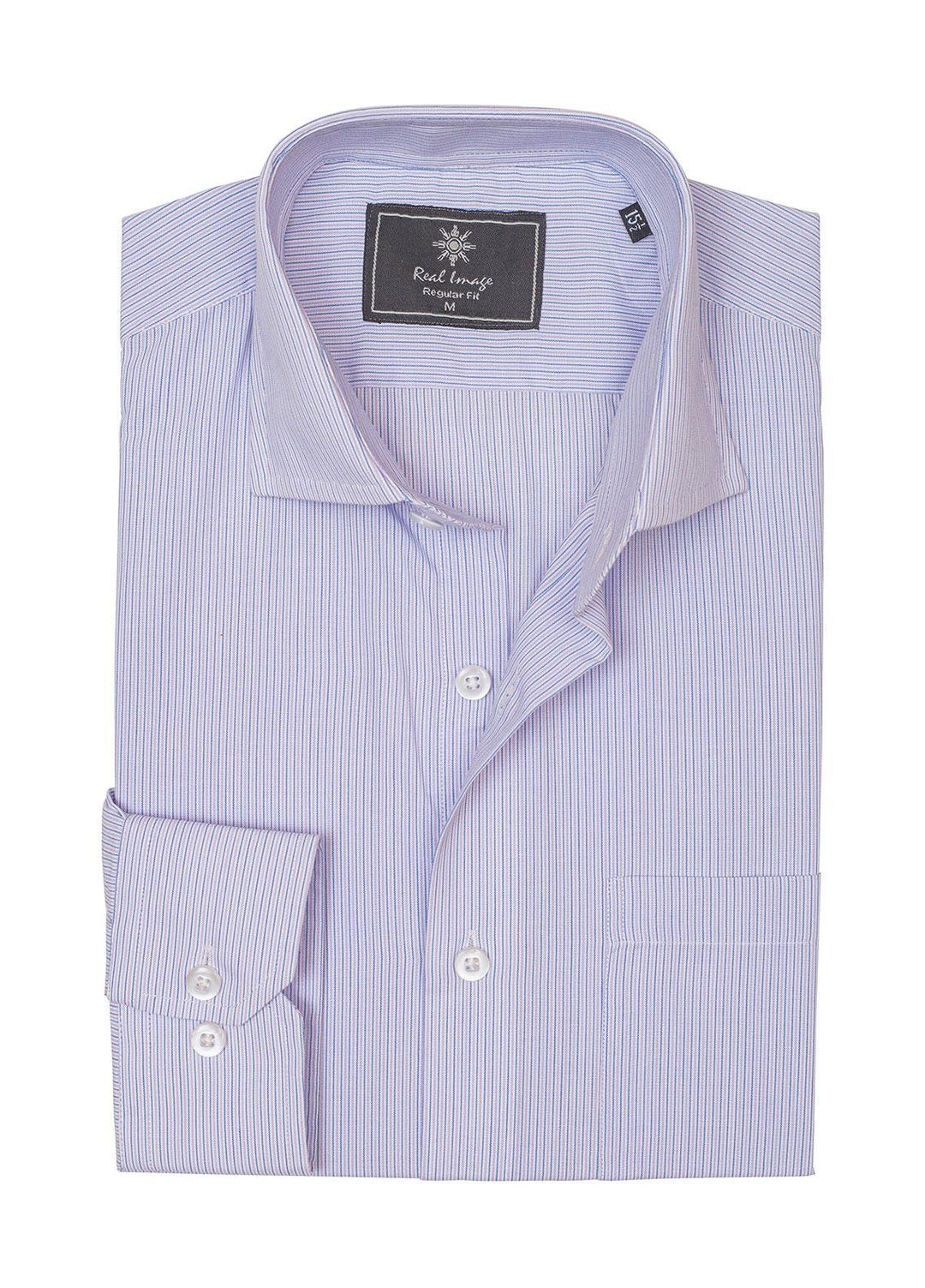 Real Image Cotton Formal Shirts for Men -  RG-003 L-Purple