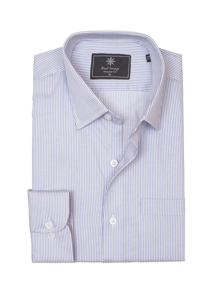 Real Image Cotton Formal Shirts for Men -  RG-008 L-Blue