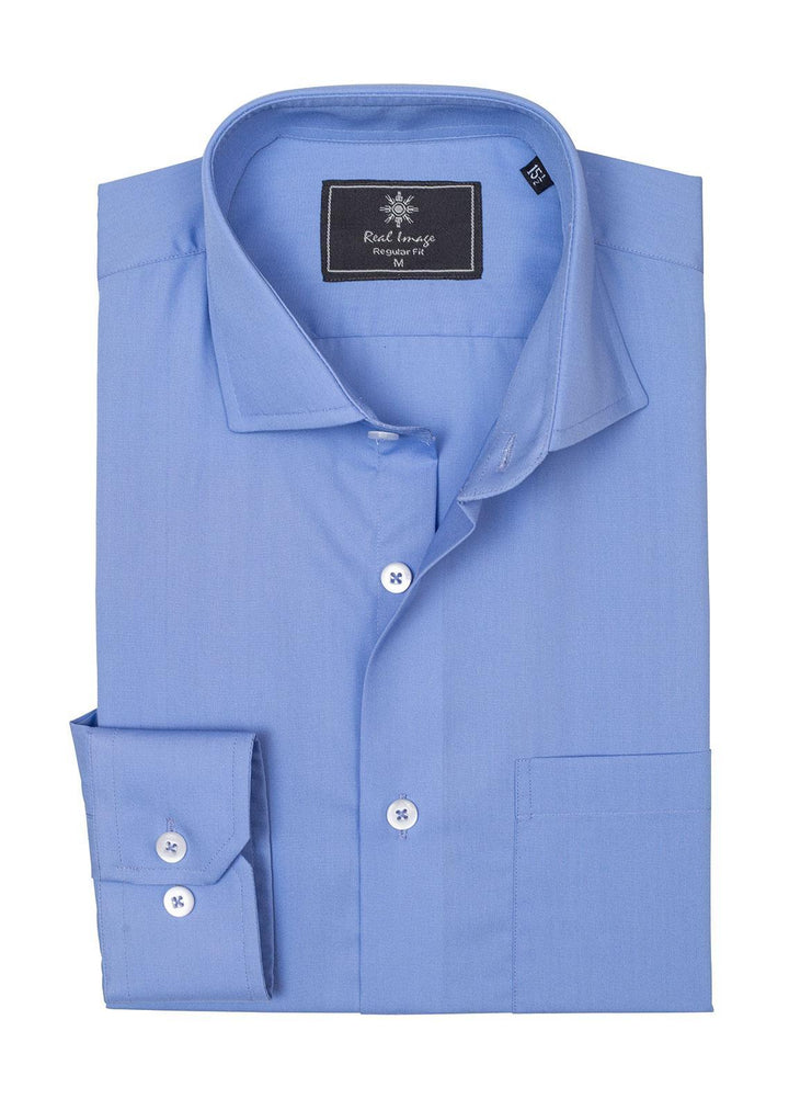 Real Image Cotton Formal Shirts for Men -  RG-012 Blue