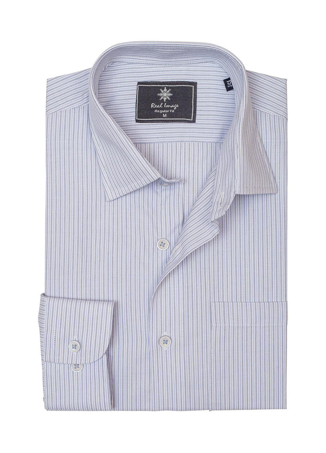 Real Image Cotton Formal Shirts for Men -  RG-018 Blue