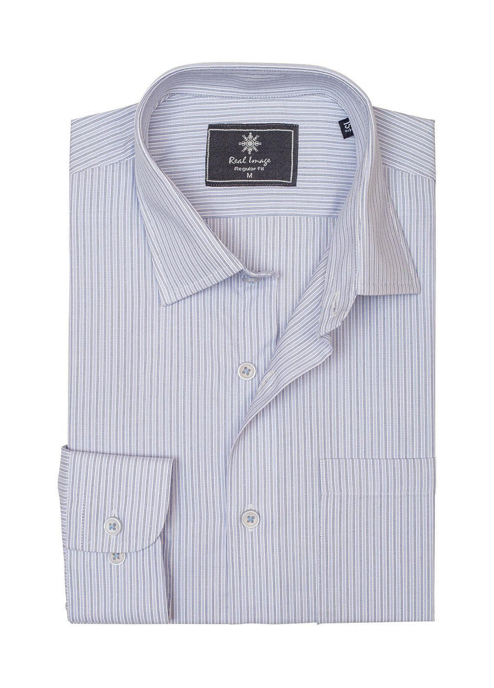 Real Image Cotton Formal Shirts for Men -  RG-018 Blue