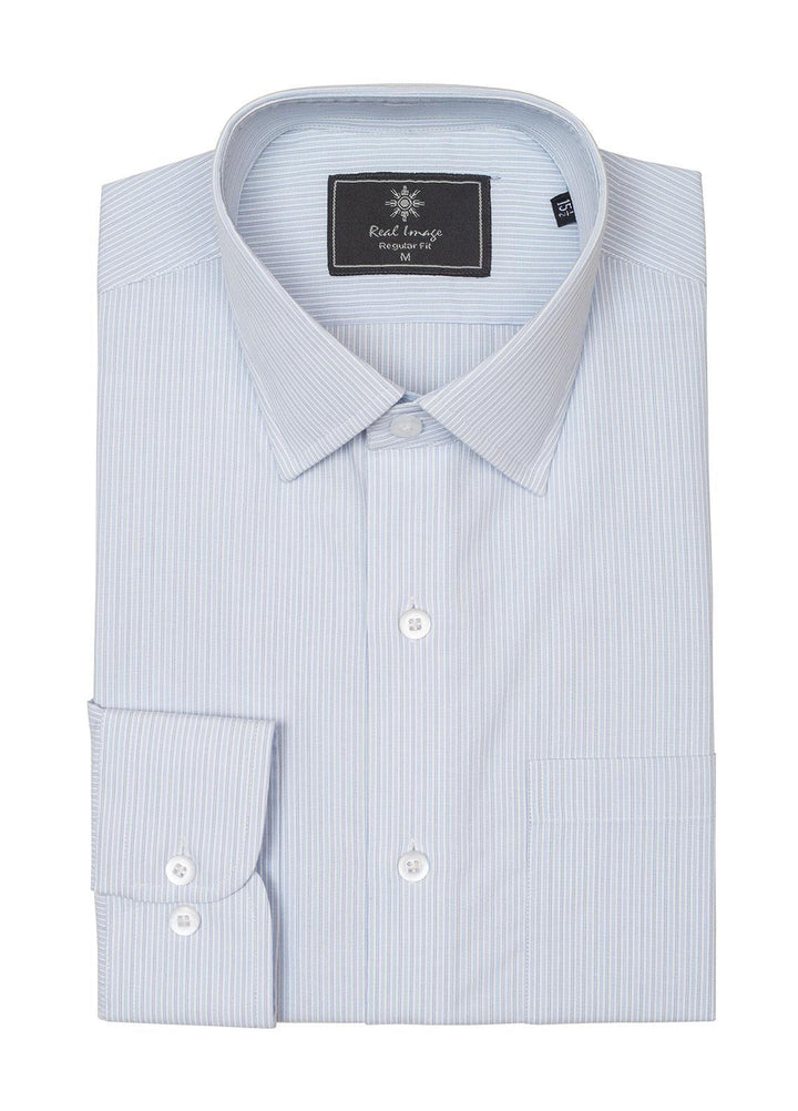 Real Image Cotton Formal Men Shirts -  RG-020 Blue