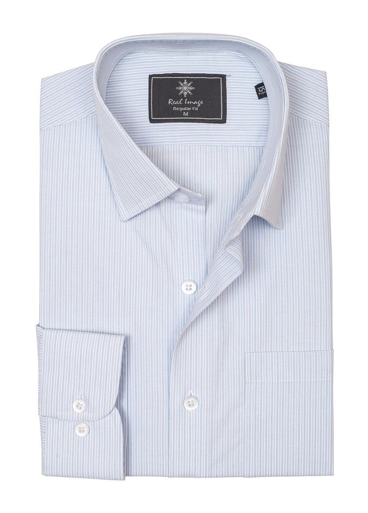 Real Image Cotton Formal Men Shirts -  RG-020 Blue