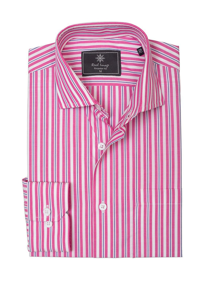 Real Image Cotton Formal Shirts for Men -  RG-023 Pink