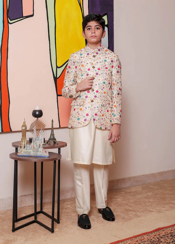 Real Image Jamawar Formal Boys Fancy Prince Coat - OKPC-017