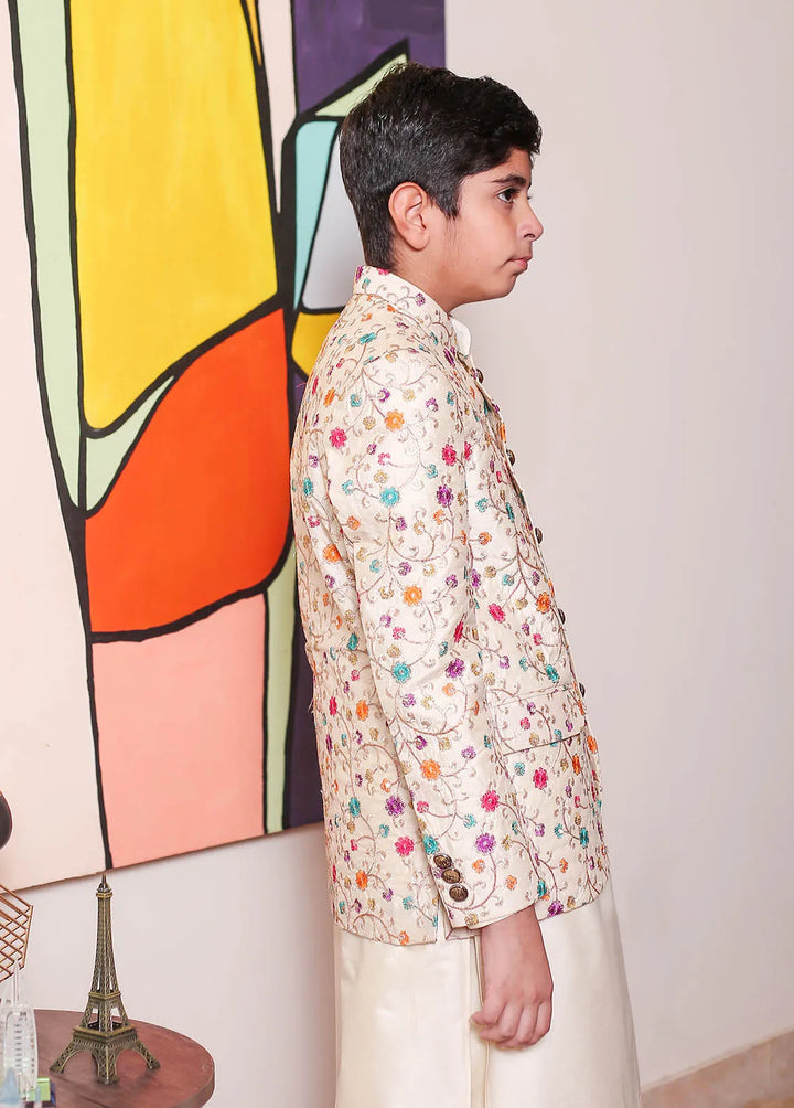 Real Image Jamawar Formal Boys Fancy Prince Coat - OKPC-017