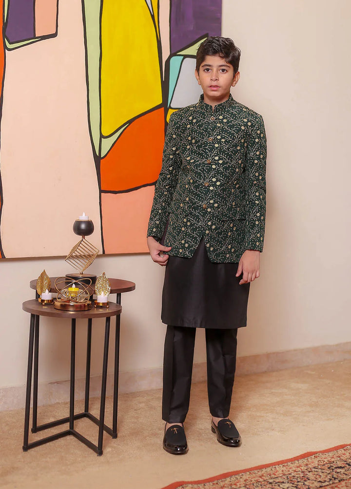 Real Image Jamawar Formal Boys Fancy Prince Coat - OKPC-024