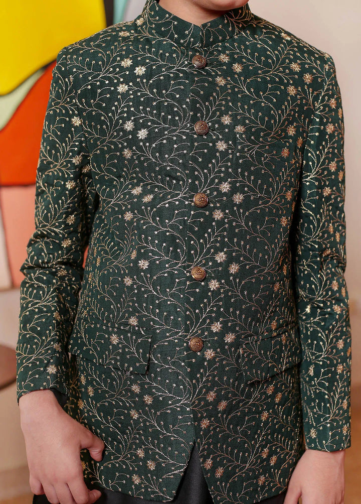 Real Image Jamawar Formal Boys Fancy Prince Coat - OKPC-024