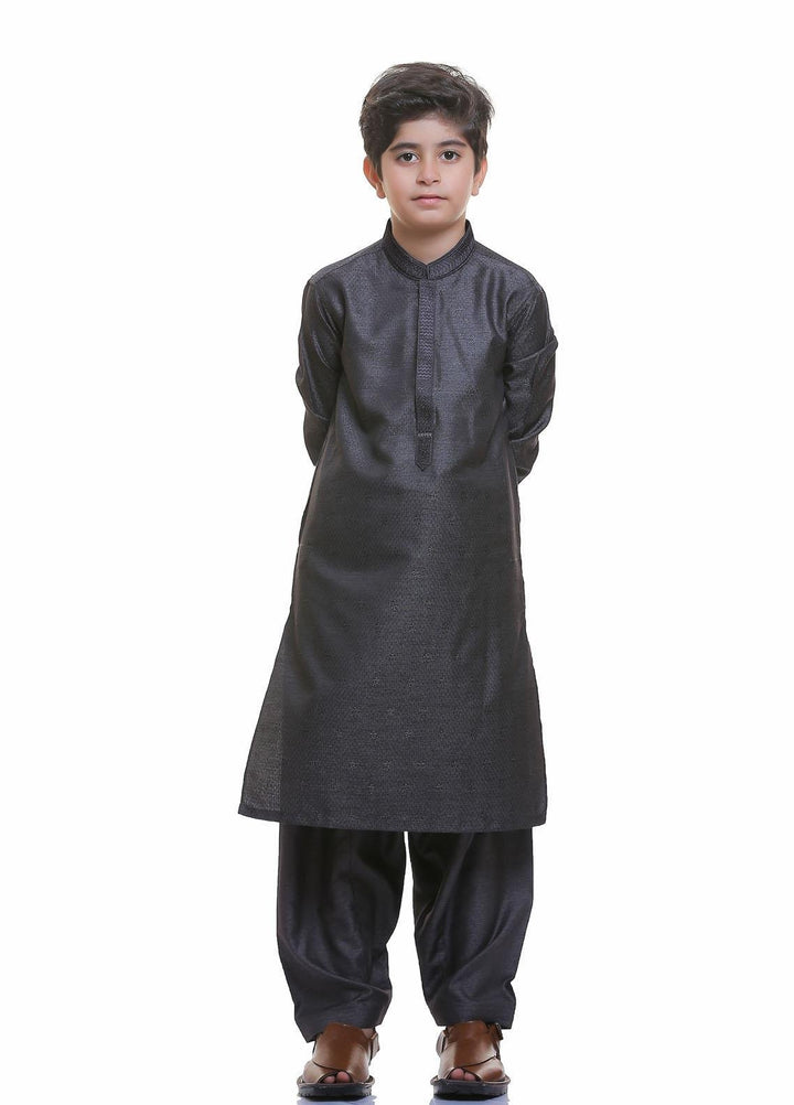 Real Image Wash N Wear Formal Kameez Shalwar for Boys -  22ks009-Grey