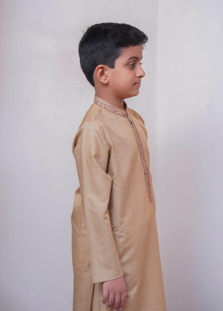 Real Image  Formal Kameez Shalwar for Boys -  KS-025 Gold
