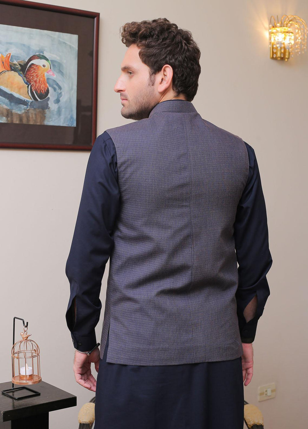 Real Image  Formal Waistcoat for Men -  WP - 113 Grey