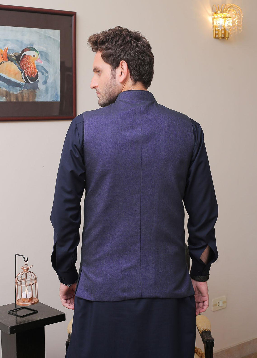 Real Image  Formal Waistcoat for Men -  WP - 118 Blue