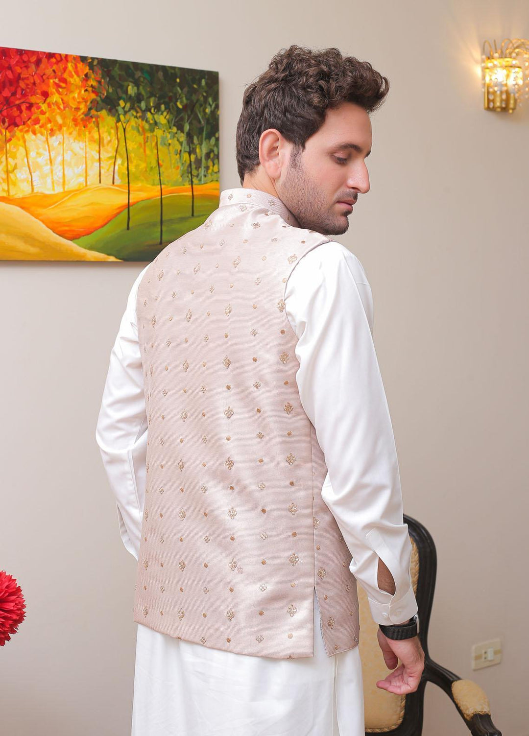 Real Image  Formal Waistcoat for Men -  W - 125 T-Pink