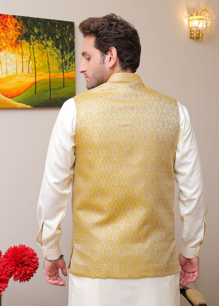 Real Image  Formal Waistcoat for Men -  WP - 120 Gold