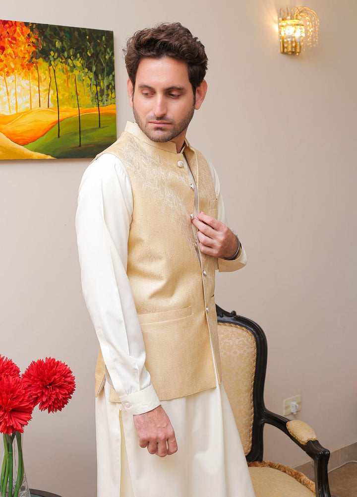 Real Image  Formal Waistcoat for Men -  WP - 138 Gold