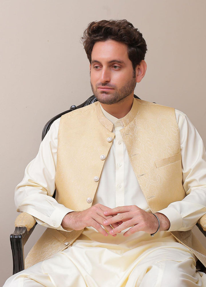 Real Image  Formal Waistcoat for Men -  WP - 138 Gold