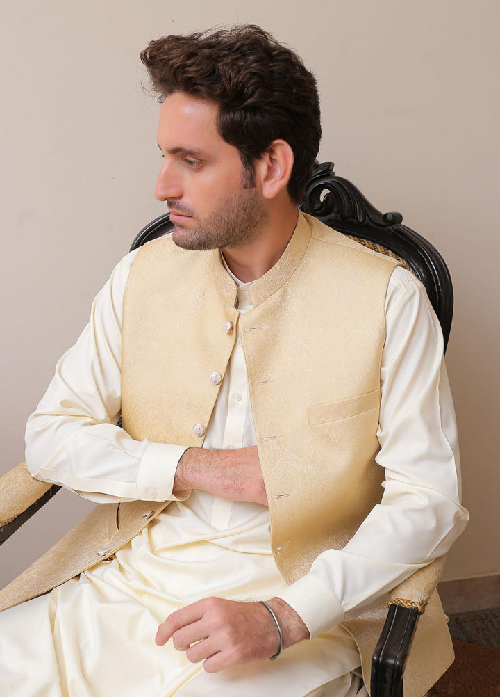 Real Image  Formal Waistcoat for Men -  WP - 138 Gold